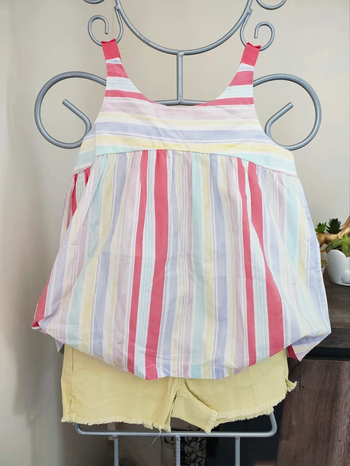 10 ans ensemble été blouse Okaïdi et short Esprit